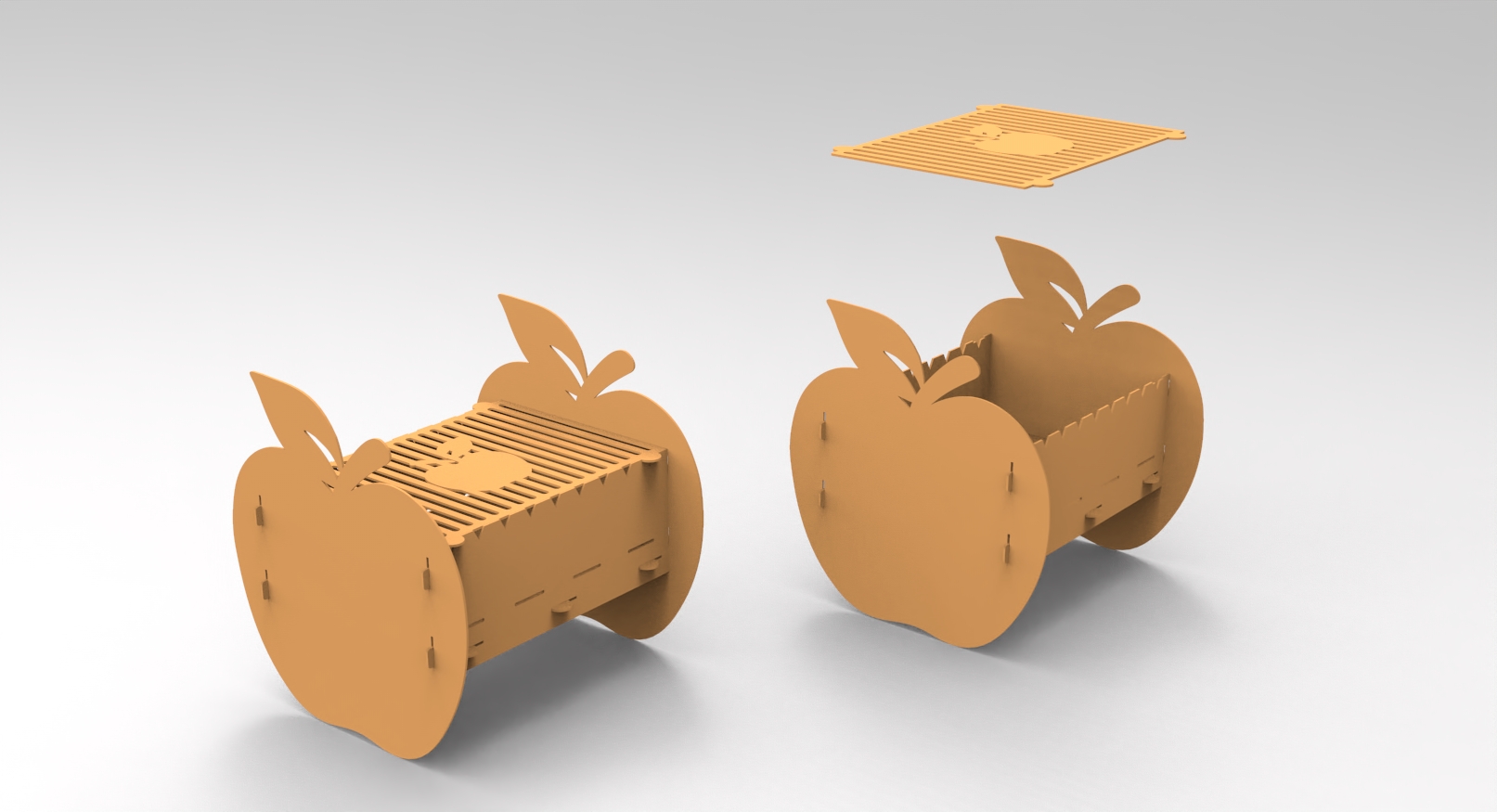 ﻿Разборный мангал яблоко (3мм)